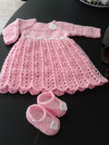 Vestido de Bebé em Lã com Mangas Compridas
